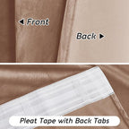 RYB HOME Back Tab Velvet Curtains - Image 5