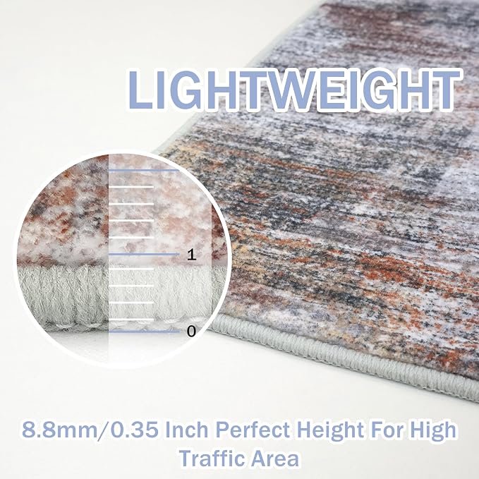 IOHOUZE Abstract Runner Rug 3x12 Ft Washable Runners - Image 5