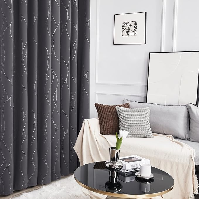 Deconovo Grey Blackout Curtains - Image 6