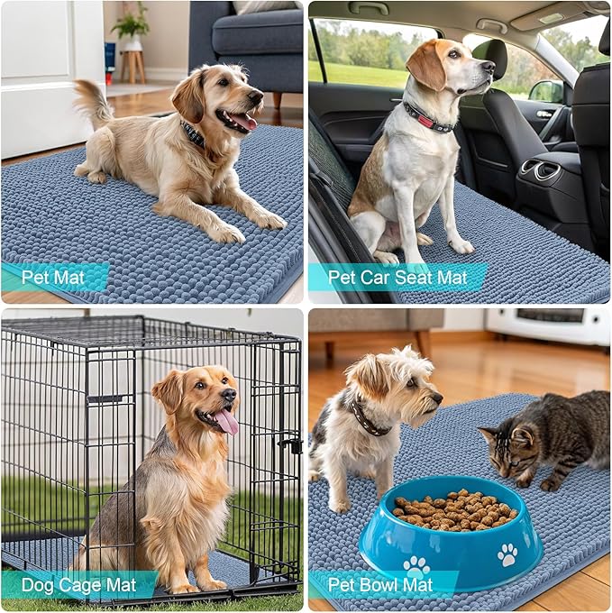 OLANLY Dog Door Mat for Muddy Paws 47x24, Absorbs Moisture and Dirt, Absorbent - Image 7