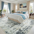8x10 Area Rugs for Living Room Washable Rug: Anti-Skid Abstract Modern Living - Image 2
