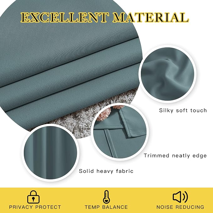 NICETOWN Bedroom Blackout Curtains Panels - Image 4