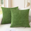 CaliTime Throw Pillow Covers Decorative 20 X 20 Inches Pack of 2 Cozy Chenille by CaliTime