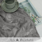 Lecloud Leia Charcoal Grey Sheer Curtains 78 Inches Long 2 Panels, Privacy Airy - Image 7