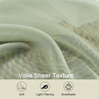 Extra Long Sheer Light Green Curtains - Image 3