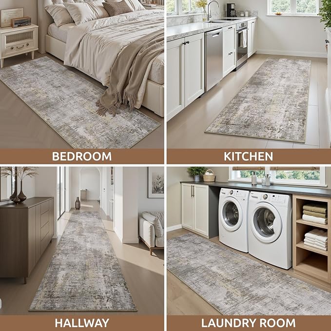 AMOAMI 2 x 8 Hallway Runner Rug Non Slip Super Soft Long Runner Rugs Machine - Image 7