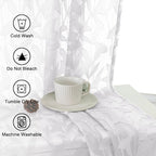 Lecloud Leia White Sheer Curtains 84 Inches Long 2 Panels, Airy Voile Jacquard - Image 8