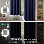 Simplebrand Navy Blue Blackout Curtains - Image 6
