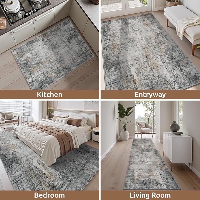 2 x 3 Small Area Rug Indoor Entryway Rug Machine Washable Non Slip Low Pile - Image 7