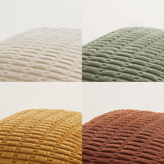 Fancy Homi 4 Packs Boho Fall Small Decorative Throw Pillow Covers 14x14 Inch - Image 5