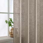 MIULEE Burlywood Birch Linen Curtains 72 Inch Length 2 Panels - Image 5
