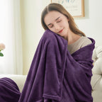 BEDELITE Fleece Blanket Purple Throw Blanket - Image 2