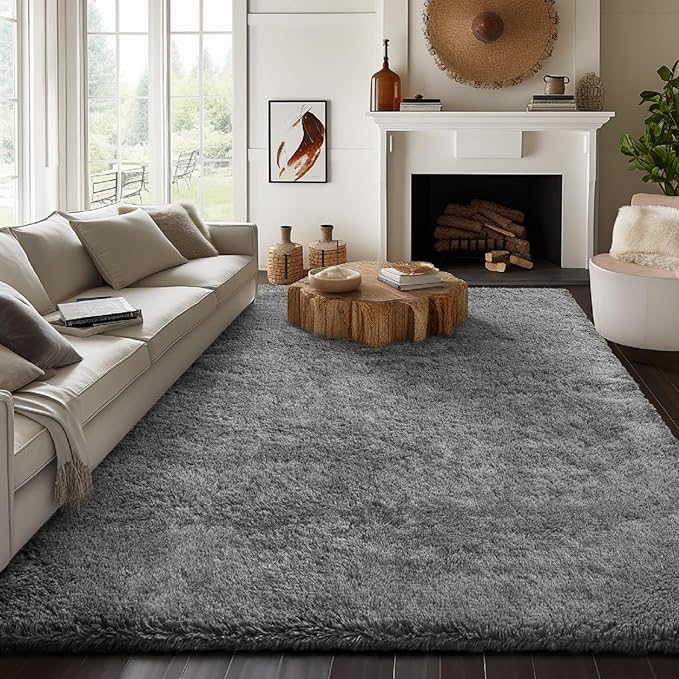 Ophanie 7x10 Area Rugs for Living Room, Upgrade Non-Slip Fluffy Soft Large Shag - Image 3