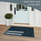 Blue Leaves Outdoor Indoor Entrance Doormats, Absorbent Durable Heavy Duty - Image 4
