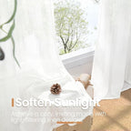 BGment Short White Curtains 40 Inch Length - Image 4
