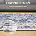 zesthome 9ft Round Rugs for Living Room, Non-Slip Washable Round Area Rugs - Image 7