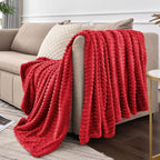 BEDELITE Fleece Throw Blanket for Couch – 3D Ribbed Jacquard Soft and Warm - Image 9