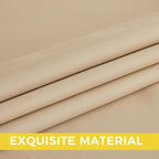 NICETOWN Blackout Curtains Grommet 2 Panels 72 Inches Long, Biscotti Beige - Image 6