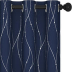 Deconovo Navy Blue Curtains, 38 x 84 Inch, Thermal Insulated Soundproof Privacy by Deconovo