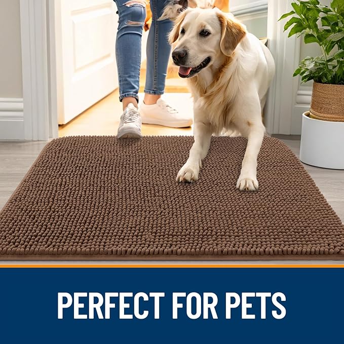 OLANLY Dog Door Mat for Muddy Paws 30x17, Absorbs Moisture and Dirt, Absorbent - Image 6