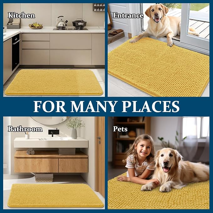 OLANLY Dog Door Mat for Muddy Paws 47x17, Absorbs Moisture and Dirt, Absorbent - Image 8