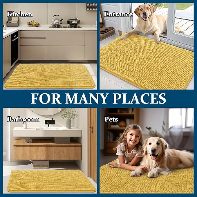 OLANLY Dog Door Mat for Muddy Paws 44x24, Absorbs Moisture and Dirt, Absorbent - Image 8