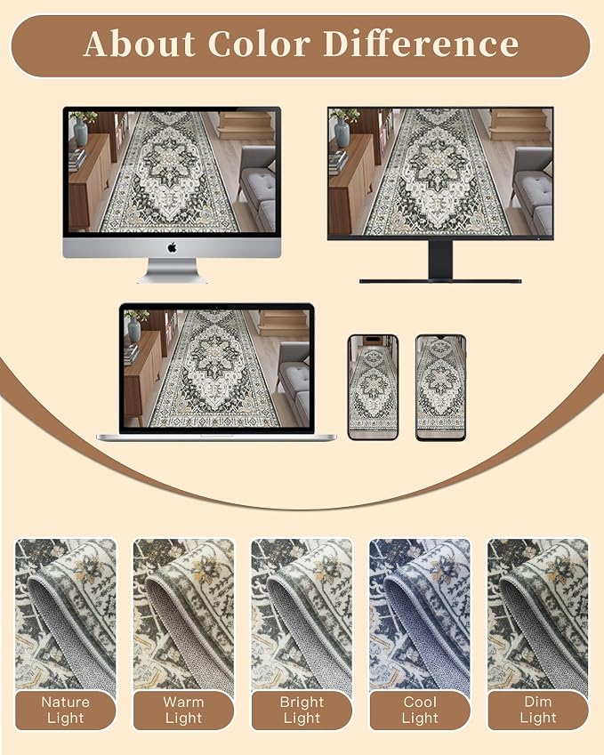 Madane Washable Rug 8x10 Area Rugs - Image 9