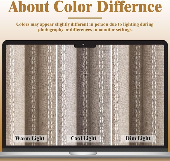 Brown Boho Blackout Curtains 2 Panels 84 Inch - Image 5
