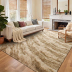 Area Rugs for Living Room, Tie-Dyed 5x7 Feet Soft Fluffy Shagg Plush Rug High - Image 3