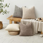 MIULEE Pack of 4 Couch Throw Pillow Covers 18x18 Inch Neutral Beige/Brown Soft - Image 4