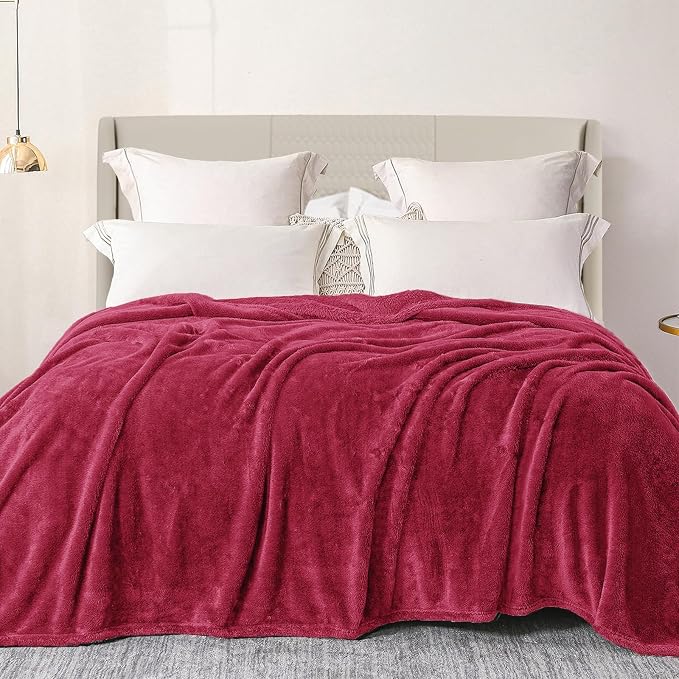 Exclusivo Mezcla Plush Fuzzy Fleece Bed Blanket Twin Size, Super Soft, Fluffy by ExclusivoMezcla