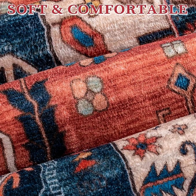 SERISSA 10x12 Area Rugs for Living Room, Large Washable Non-Slip Boho Rug - Image 5