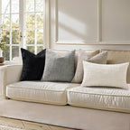 decorUhome Light Brown Chenille Euro Sham Throw Pillow Covers 24x24 Set of 2 - Image 6