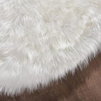 Goolela White Faux Sheepskin Fur Rug 4x6 - Image 6