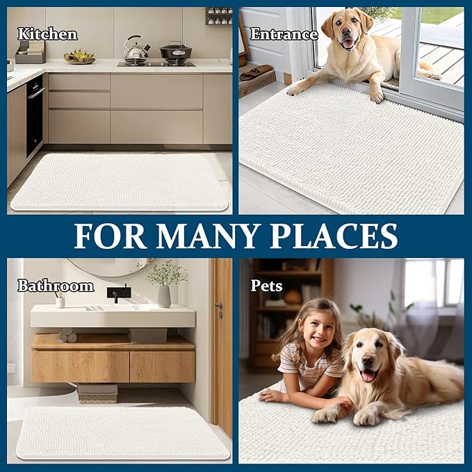 OLANLY Dog Door Mat for Muddy Paws 47x17, Absorbs Moisture and Dirt, Absorbent - Image 8