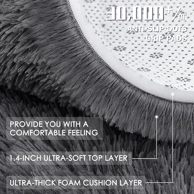 OLANLY 5x6 Area Rugs for Living Room Bedroom, Machine Washable Soft Fluffy - Image 8