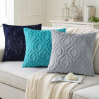 decorUhome Summer Throw Pillow Covers 18x18 Inch Set of 2, Soft Plush Faux Wool - Image 4