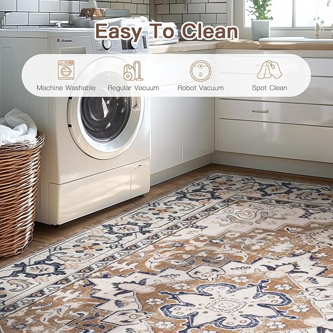 Lofus 3x5 Area Rugs for Living Room, Machine Washable Area Rug, Soft Small Rugs - Image 3