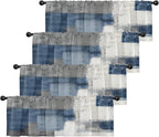 Emvency 4 Pack Valances Window Treatments, 52x18 Inch Rod Pocket Valances by Emvency