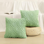 decorUhome Summer Throw Pillow Covers 16x16 Inch Set of 2, Soft Plush Faux Wool - Image 8