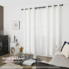 Deconovo White Curtains, Room Darkening Curtain, Thermal Insulated Soundproof - Image 7