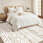 Nakagishi Area Rug Living Room Rugs: 5x7 Machine Washable Boho Large Neutral - Image 5