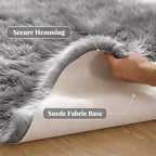 ORINOVA Silver Grey Furry Washable Faux Shaggy Fur Rugs - Image 2