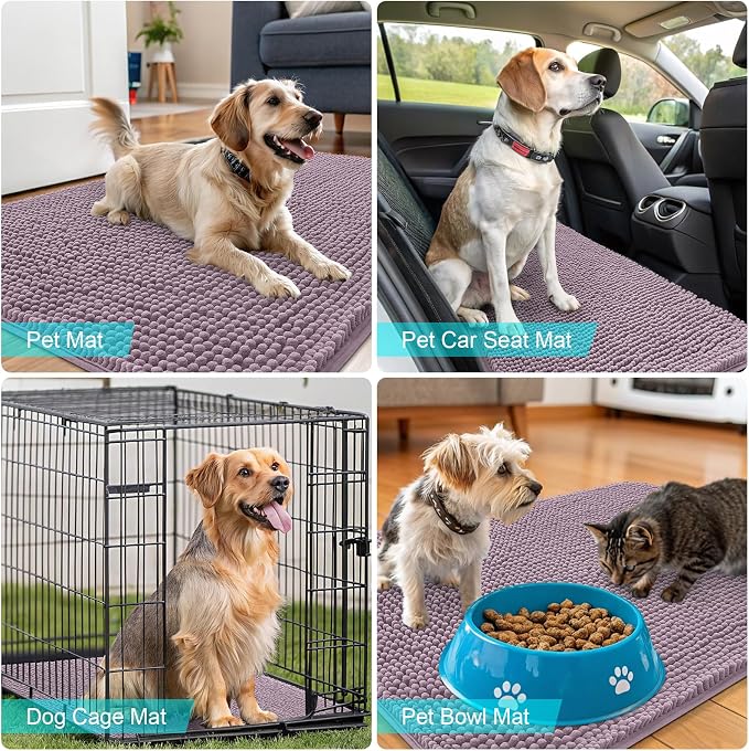 OLANLY Dog Door Mat for Muddy Paws 34x21, Absorbs Moisture and Dirt, Absorbent - Image 7