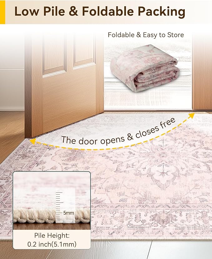 RELEANY Area Rugs 2'x10' Runner Rug Non Slip Washable - Image 4