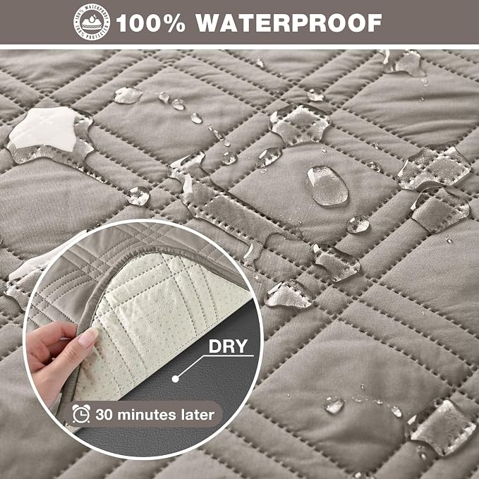 TAOCOCO Waterproof Recliner Sofa Cover, Non Slip Split Recliner Couch Covers - Image 3