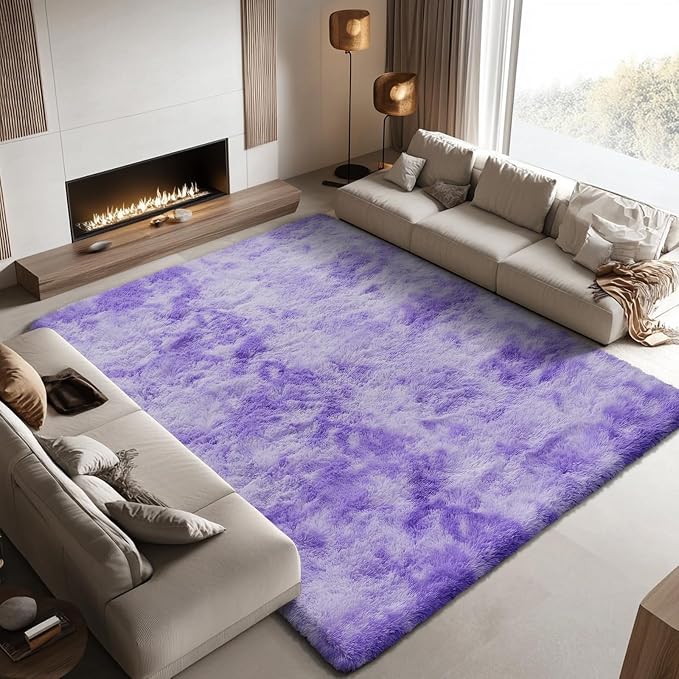 Area Rugs 10x14 Living Room, Shaggy Carpet Soft Plush Furry Bedside Rug Large - Image 5