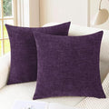 CaliTime Throw Pillow Covers Decorative 22 X 22 Inches Pack of 2 Cozy Chenille by CaliTime