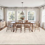 5x7 Area Rugs for Living Room: Vintage Boho Neutral Washable Rug Indoor Soft - Image 9