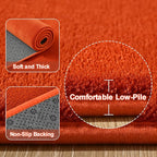 Amearea Large Modern Area Rugs for Bedroom Living Room, 6x9 Feet Orange - Image 3